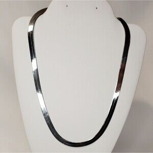 Silver Herringbone 925 Necklace